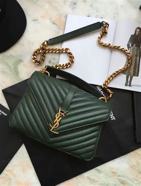 ysl green purse|ysl green suede bag.